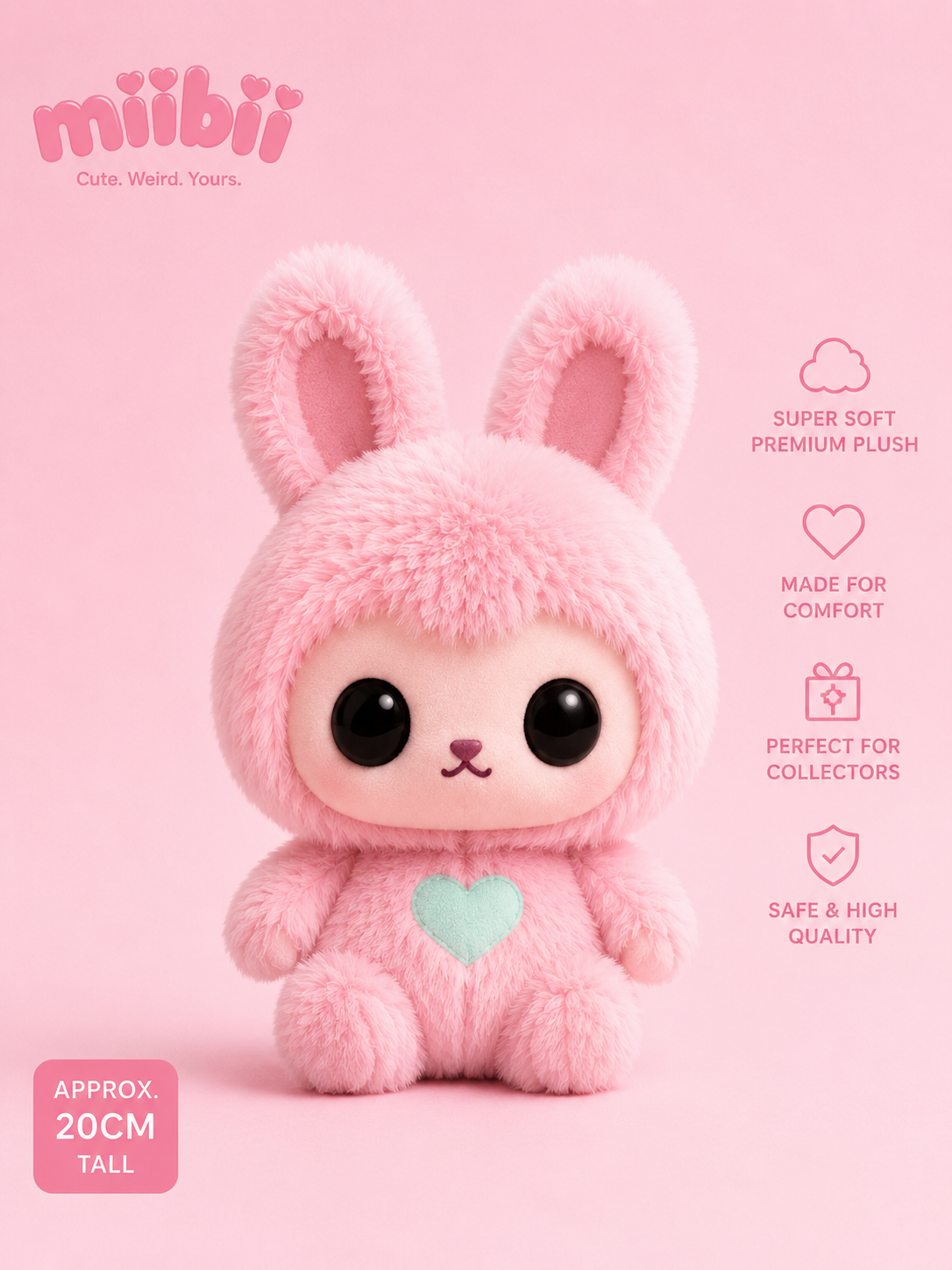 Miibii Pink Bunny Plush 💗 (Limited Pre Order)