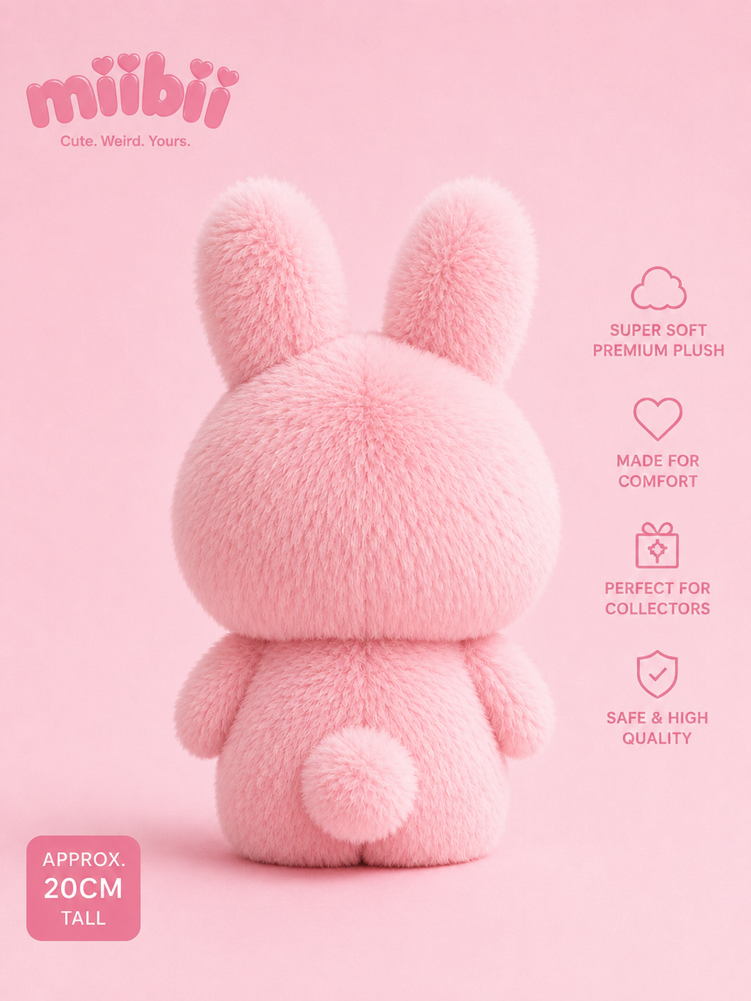 Miibii Pink Bunny Plush 💗 (Limited Pre Order)